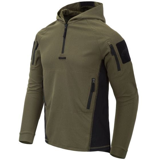 Helikon Felpa con cappuccio Range TopCool - Verde / Nero