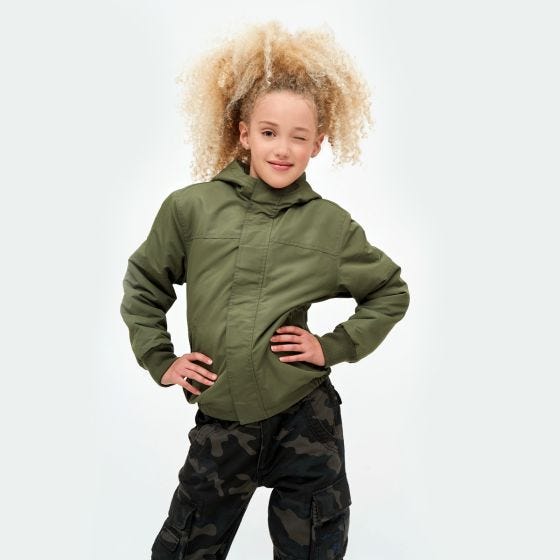 Brandit Giacca Bambini Windbreaker Front Zip - Oliva