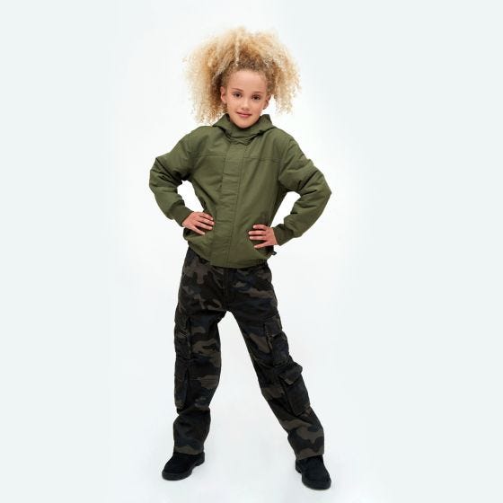 Brandit Giacca Bambini Windbreaker Front Zip - Oliva