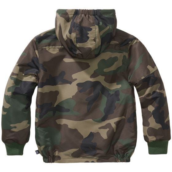 Brandit Giacca Bambini Windbreaker Front Zip - Woodland