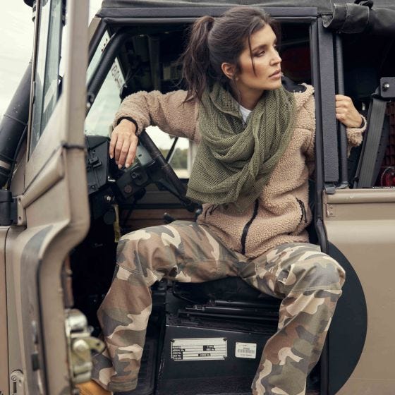 Brandit Pantaloni BDU Ripstop da donna - Light Woodland