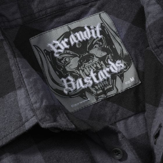 Brandit Camicia a quadri Motörhead - Nero / Grigio