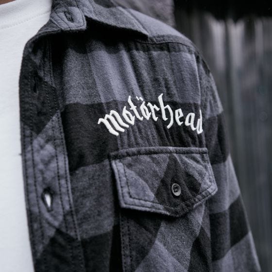 Brandit Camicia a quadri Motörhead - Nero / Grigio