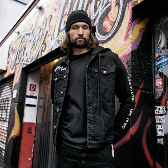 Brandit Giacca di jeans Motörhead Cradock - Nero
