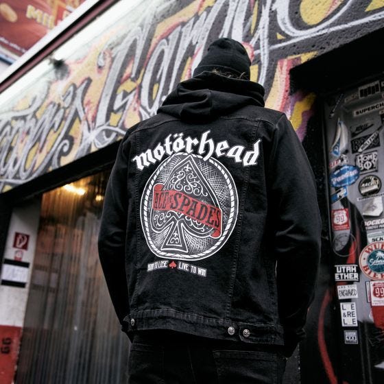 Brandit Giacca di jeans Motörhead Cradock - Nero