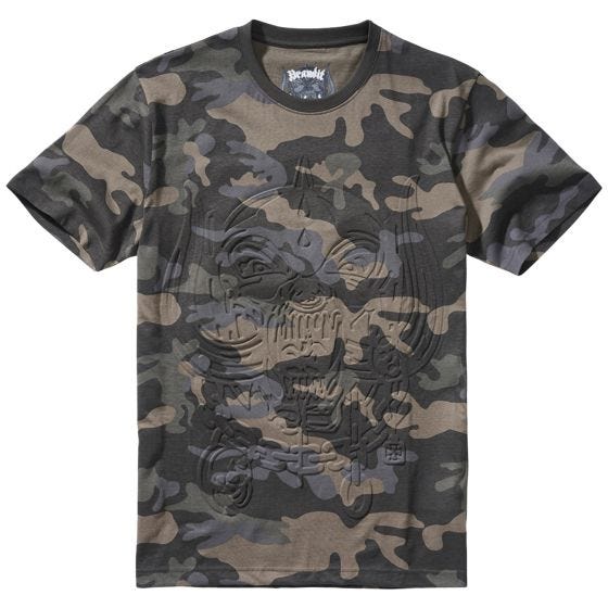Brandit T-shirt Motörhead Warpig Embos Print - Dark Camo