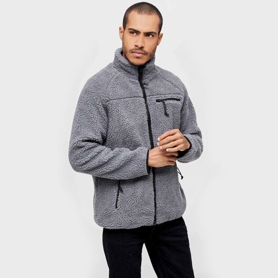 Brandit Giacca Teddyfleece - grigio antracite
