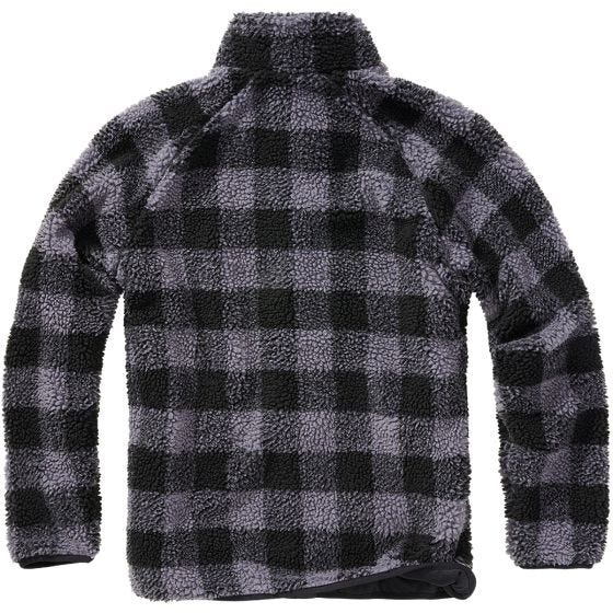 Brandit Giacca Teddyfleece - Nero / Grigio