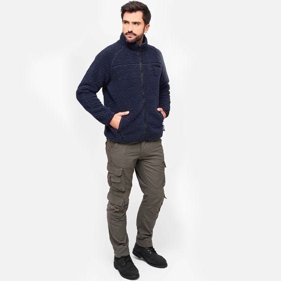 Brandit Giacca Teddyfleece - Navy
