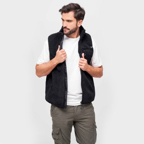 Brandit Gilet Teddyfleece Worker - Nero