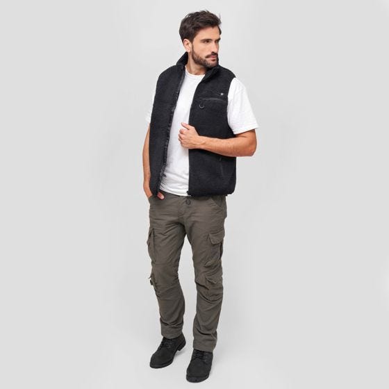 Brandit Gilet Teddyfleece Worker - Nero