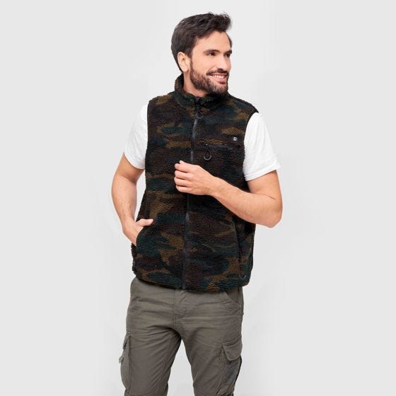 Brandit Gilet Teddyfleece Worker - Woodland