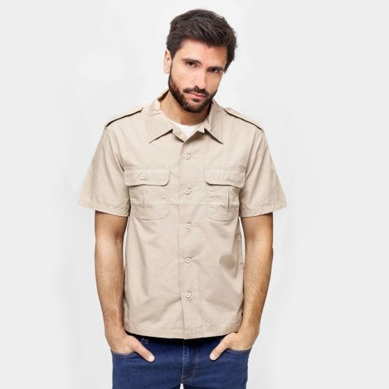 Brandit Camicia a maniche corte US Ripstop - beige