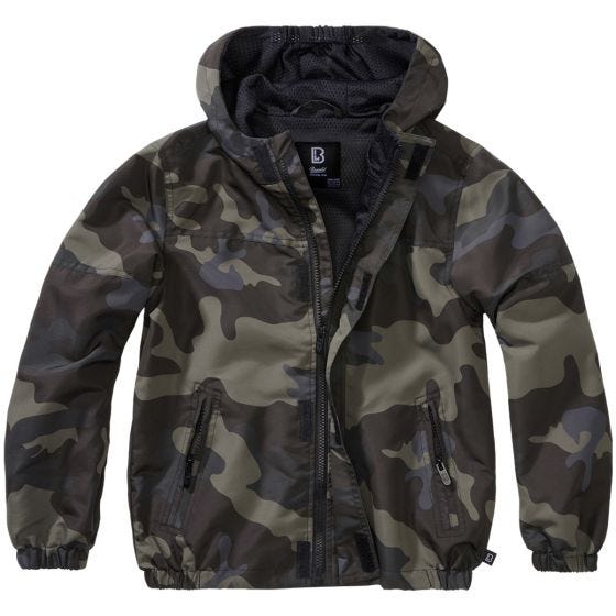 Brandit Giacca Bambini Summer Windbreaker Front Zip - Dark Camo