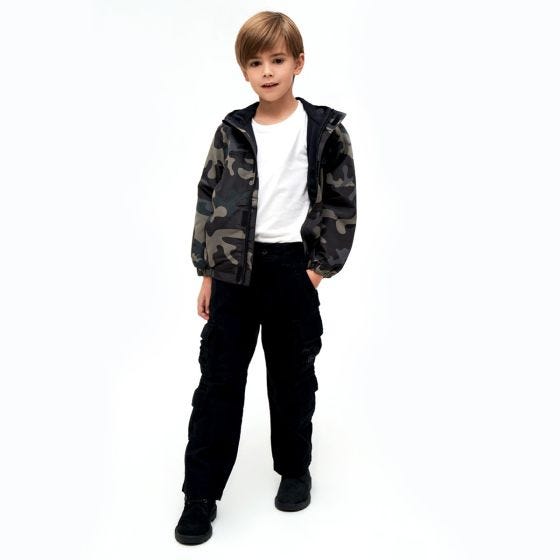 Brandit Giacca Bambini Summer Windbreaker Front Zip - Dark Camo