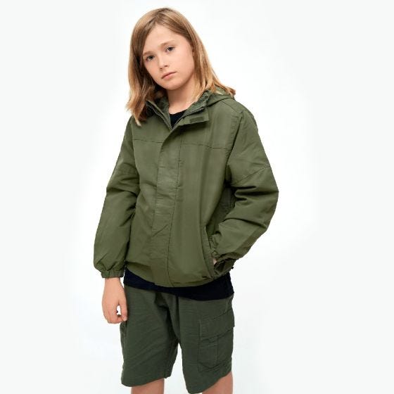 Brandit Giacca Bambini Summer Windbreaker Front Zip - Oliva
