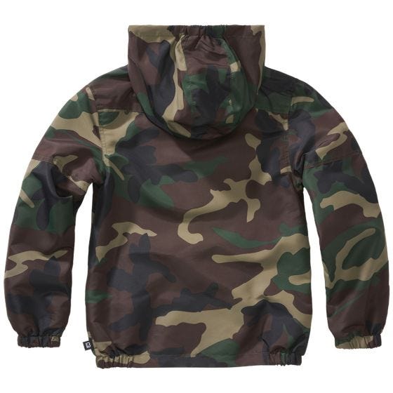 Brandit Giacca Bambini Summer Windbreaker Front Zip - Woodland
