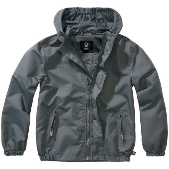 Brandit Giacca Bambini Summer Windbreaker Front Zip - grigio antracite