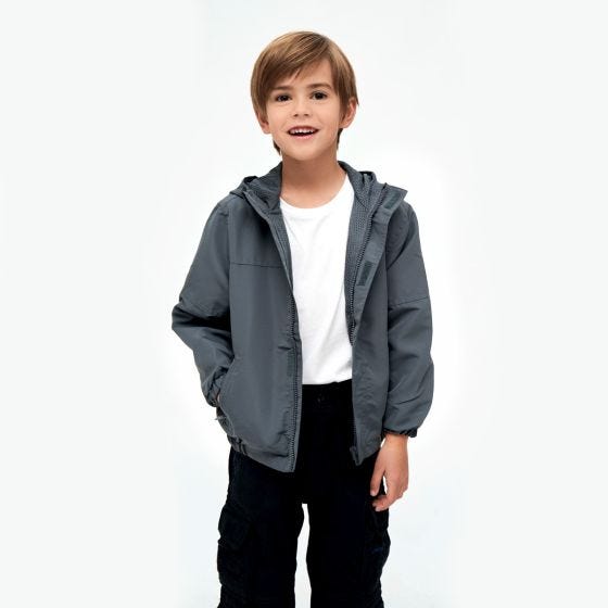 Brandit Giacca Bambini Summer Windbreaker Front Zip - grigio antracite