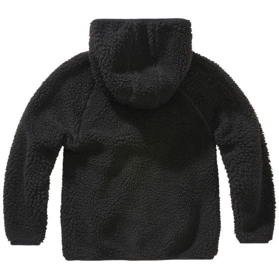 Brandit Giacca con cappuccio Bambini Teddyfleece - Nero