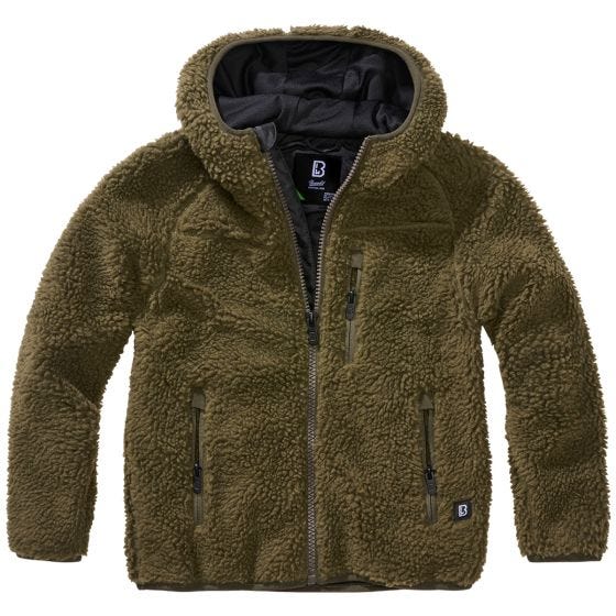 Brandit Giacca con cappuccio Bambini Teddyfleece - Oliva