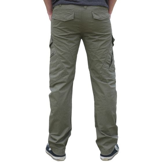 Brandit pantaloni Adven con taglio slim in verde oliva