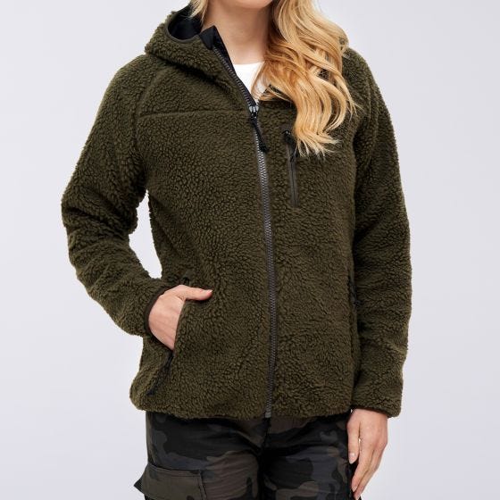Brandit Le Signore Teddyfleece Giacca - Oliva