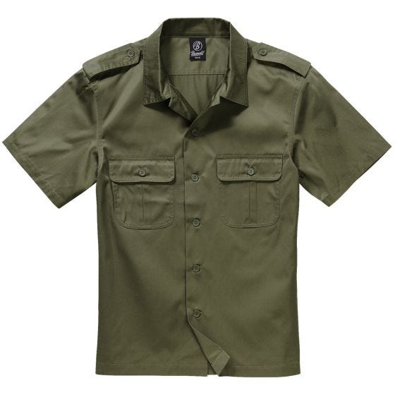 Brandit camicia US a maniche corte in verde oliva