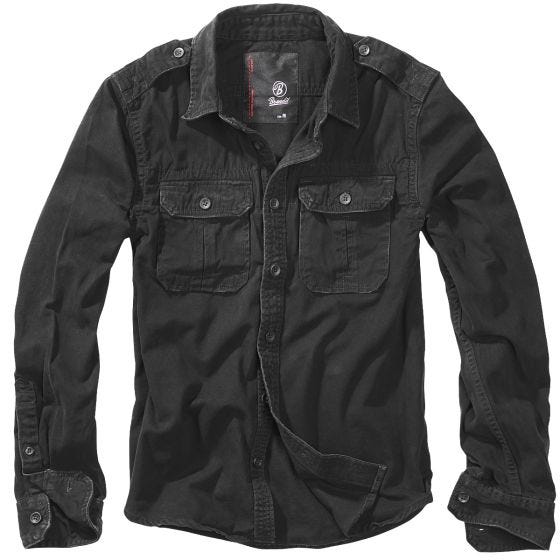 Brandit maglia a maniche lunghe Vintage in nero