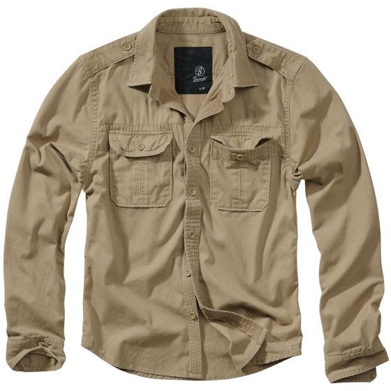 Brandit maglia a maniche lunghe Vintage in Camel