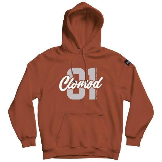 CLOMOD Felpa con cappuccio "One" - Maroon Red