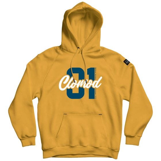 CLOMOD Felpa con cappuccio "One" - Spicy Mustard Yellow