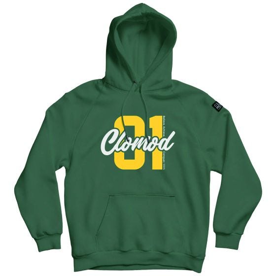 CLOMOD Felpa con cappuccio "One" - SpringBok Green