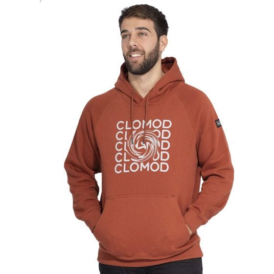 CLOMOD Felpa con cappuccio "Twirl" - Maroon Red