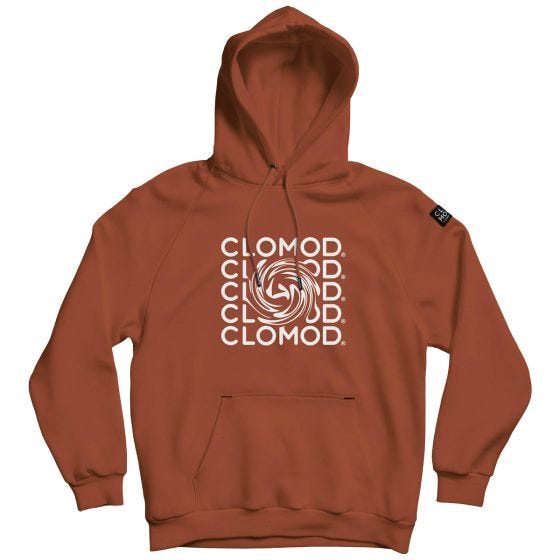 CLOMOD Felpa con cappuccio "Twirl" - Maroon Red