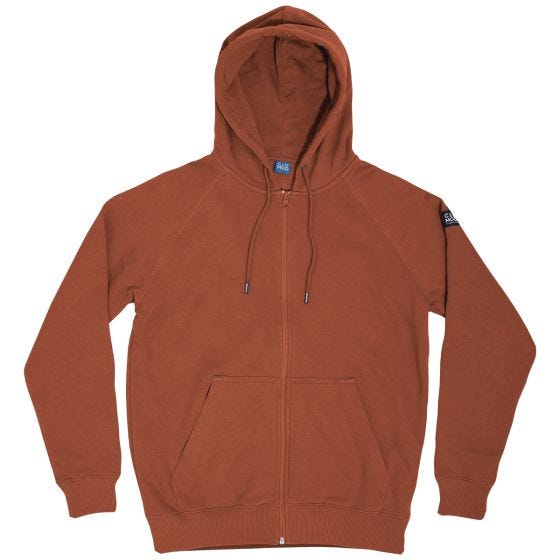 CLOMOD Maglione con zip "Blank" - Maroon Red