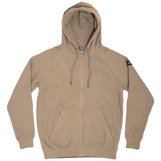 CLOMOD Maglione con zip "Blank" - Tan Brown