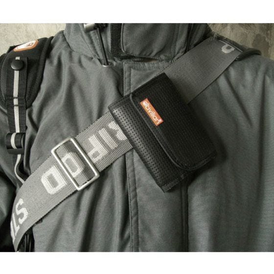 Civilian portafoglio in pelle a tre facciate Tactical con clip in nero