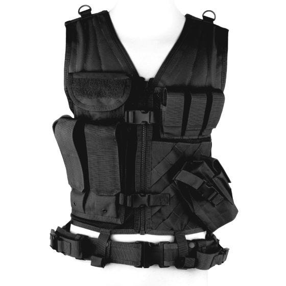 Condor gilet Crossdraw in nero