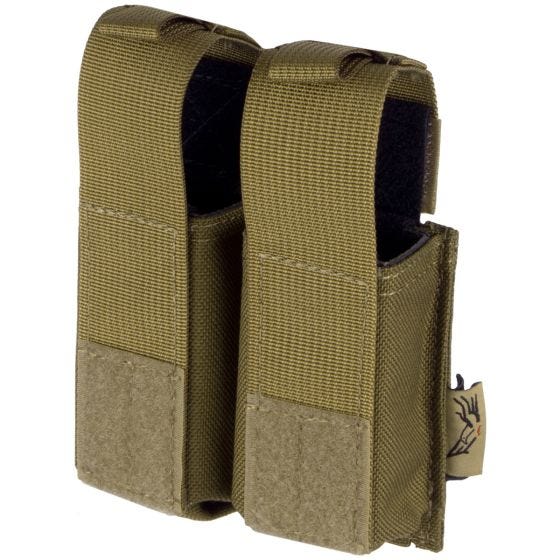 Flyye custodia doppia portacaricatore 9 mm con attacco MOLLE ver. HP in Coyote Brown