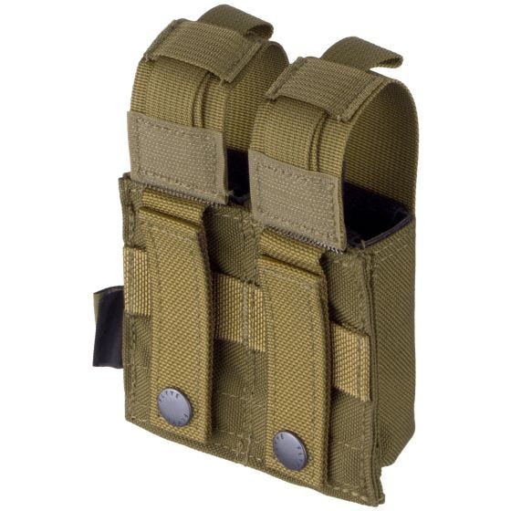 Flyye custodia doppia portacaricatore 9 mm con attacco MOLLE ver. HP in Coyote Brown
