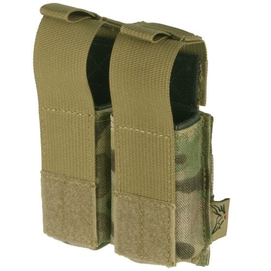 Flyye custodia doppia portacaricatore 9 mm con attacco MOLLE ver. HP in MultiCam