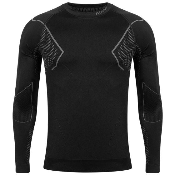 Alpinus Canottiera a maniche lunghe Active Longsleeve - Nero / Grigio