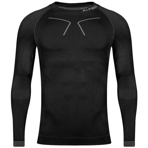 Alpinus Canottiera a maniche lunghe Tactical - Nero / Grigio