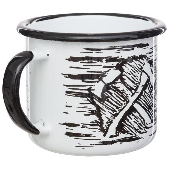 Helikon Tazza Axe Enamel 350ml - bianco