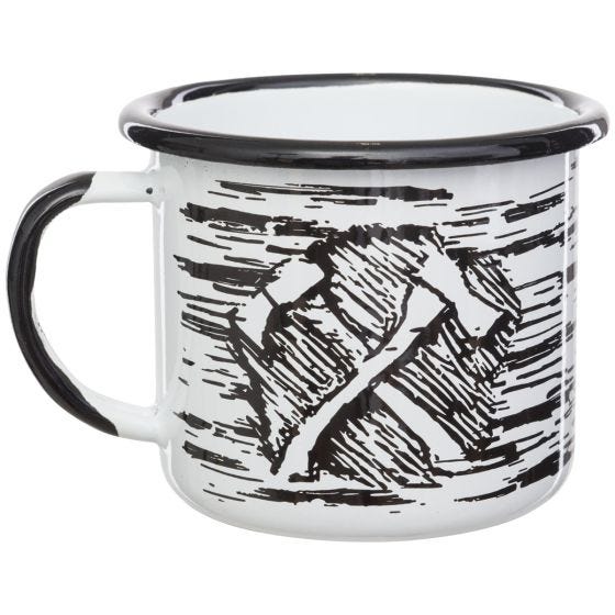 Helikon Tazza Axe Enamel 350ml - bianco