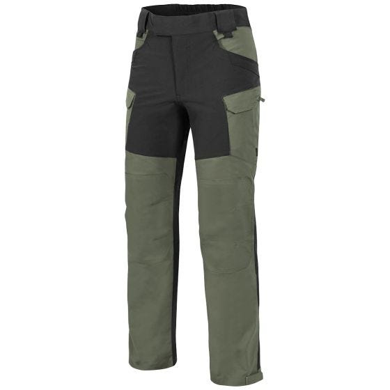 Helikon pantaloni Outback Hybrid in DuraCanvas in Taiga Green/nero