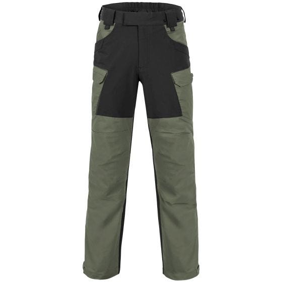 Helikon pantaloni Outback Hybrid in DuraCanvas in Taiga Green/nero
