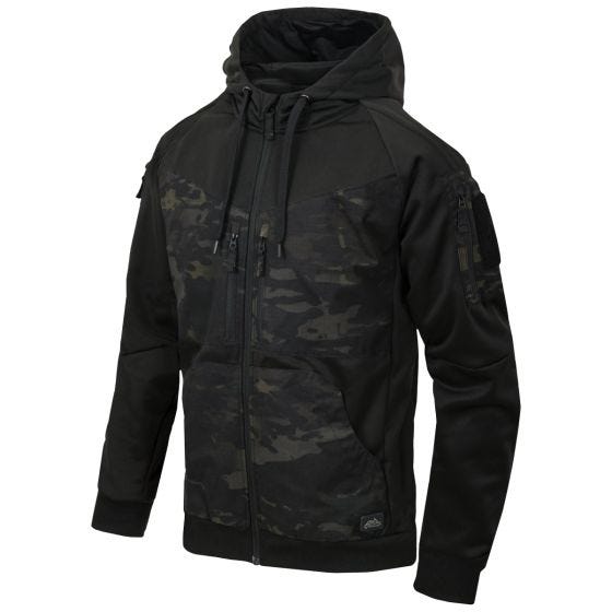 Helikon Felpa con cappuccio con zip Rogue - Nero / MultiCam Black