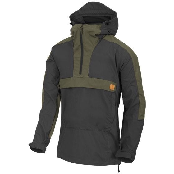 Helikon Giacca anorak Woodsman - Nero / Taiga Green